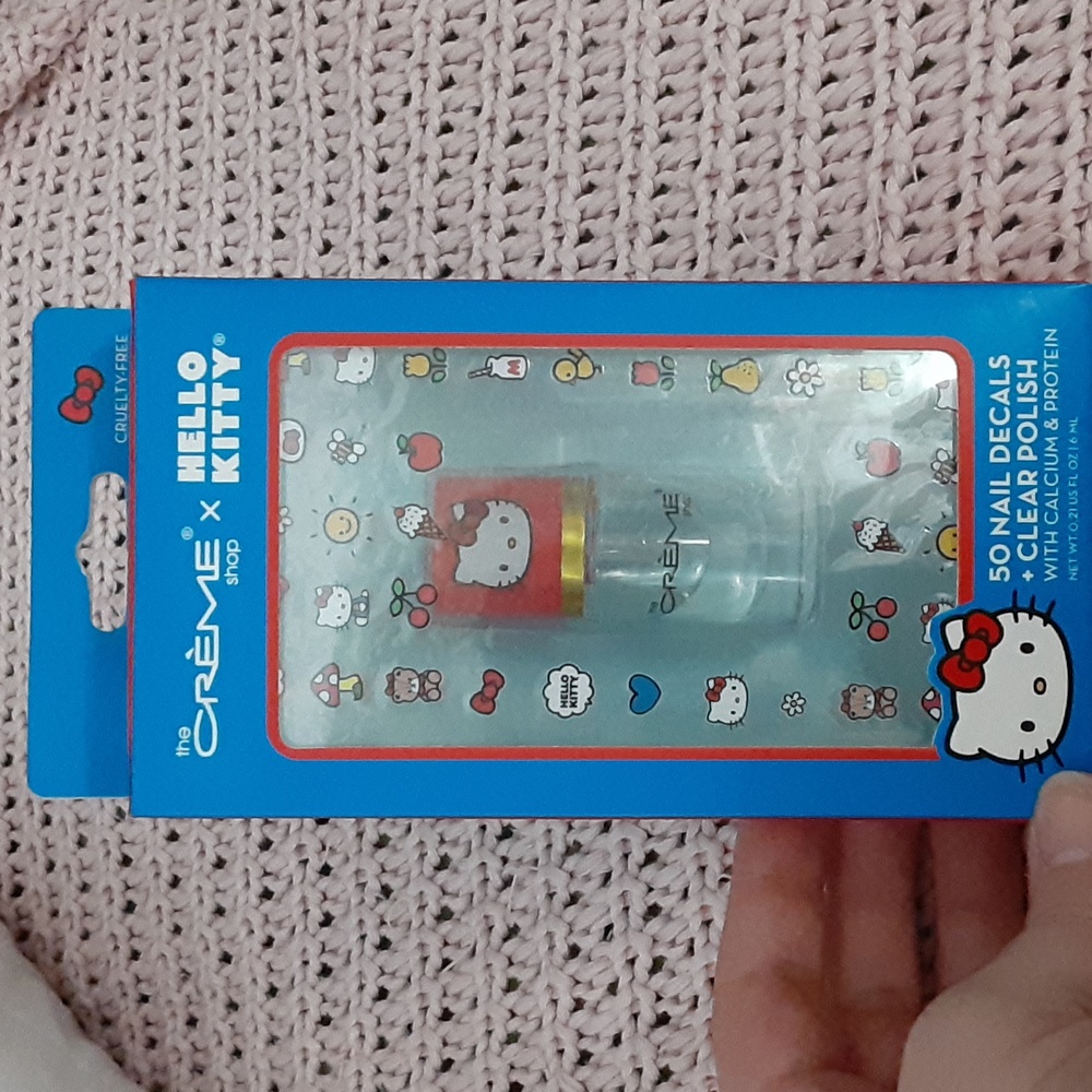 ❗SOLD ❗The Creme Shop X Hello Kitty Nail Decals + Clear Polish Set